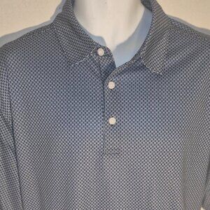 Walter Hager Golf/Polo shirt, blue/white small diamond design in size XL